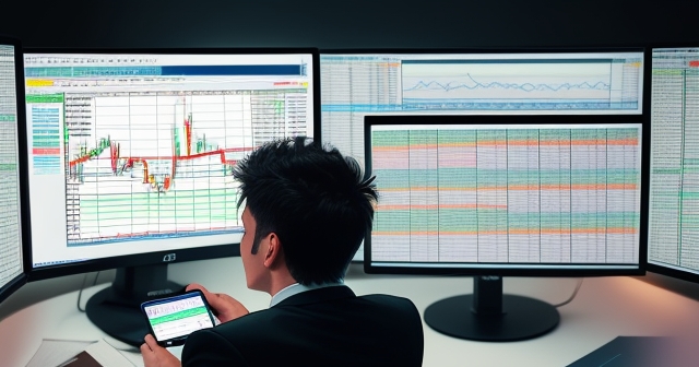 charts displaying rapid price movements