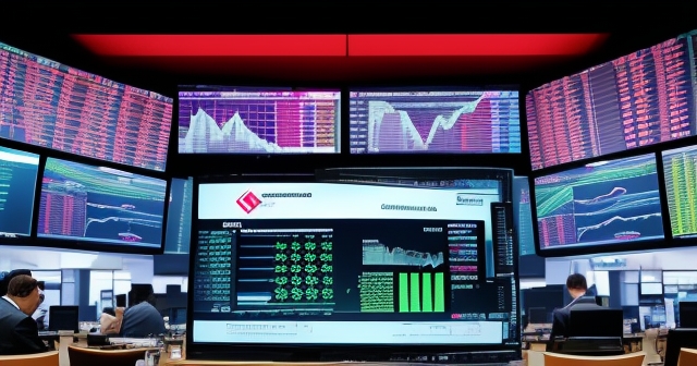 Broadcom 標誌於科技環境中