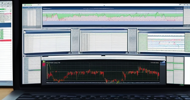 การซื้อขาย Forex โดยมีกราฟและข้อมูลการตลาด
