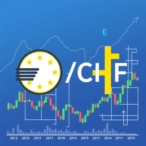 กราฟแสดงการเปรียบเทียบอัตราแลกเปลี่ยน EUR/CHF