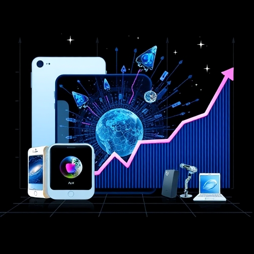 กราฟแสดงการเติบโตทางการเงินและเมตริกของ AAPL