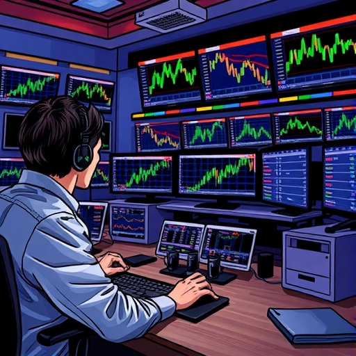 นักเทรดกำลังวิเคราะห์กราฟ Forex พร้อม EMA Indicators