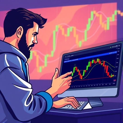 หน้าจอการเทรดที่แสดง Fractal Indicator พร้อมข้อมูลตลาดแบบพลิกผัน