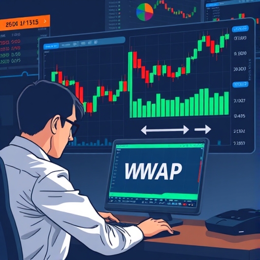 การแสดงภาพของแนวคิด VWAP บนชาร์ตการซื้อขาย