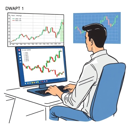 นักเทรดกำลังวิเคราะห์ VWAP พร้อมข้อมูลบนหน้าจอ