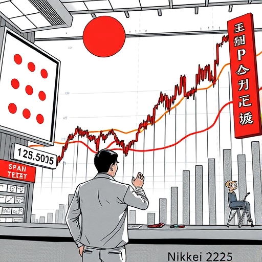 นักลงทุนกำลังวิเคราะห์ข้อมูลและบันทึกผลบวกของดัชนีนิกเกอิ 225