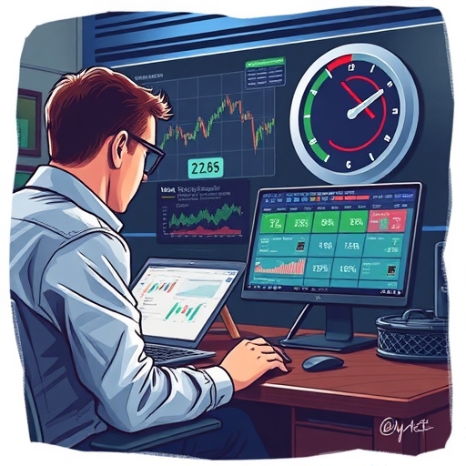 นักเทรดกำลังวิเคราะห์กราฟ Forex เพื่อค้นหาโอกาสในการทำ Arbitrage