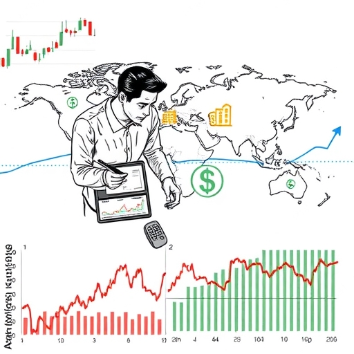 แสดงกราฟตลาดหุ้นและเครื่องมือวิเคราะห์การลงทุน.