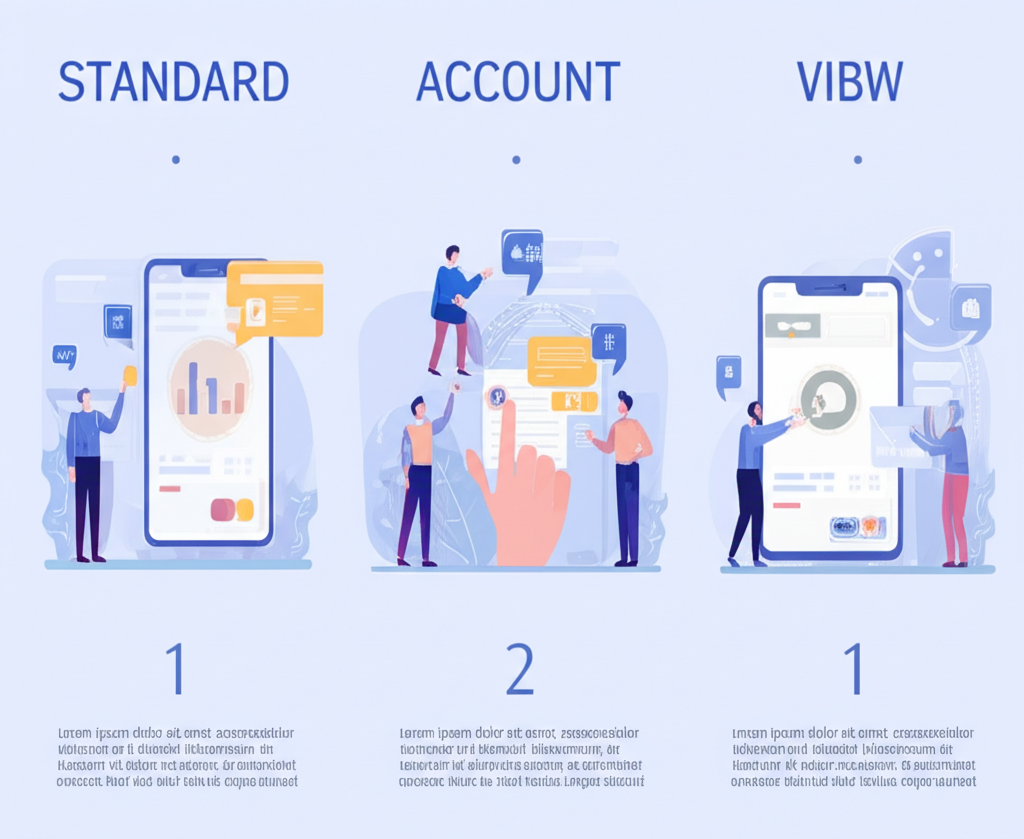 illustration showing traders using different account types