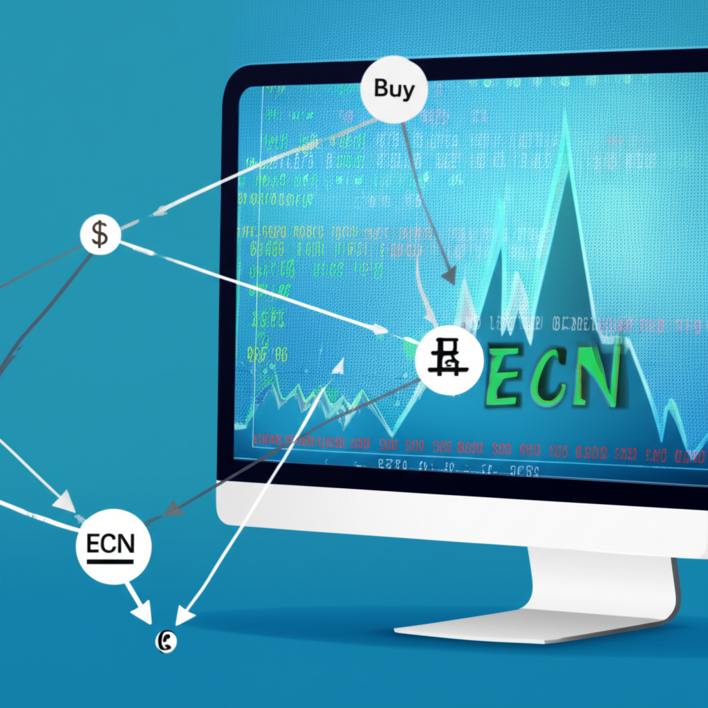 ภาพประกอบแนวคิดการเทรดฟอเร็กซ์ด้วยระบบ ECN