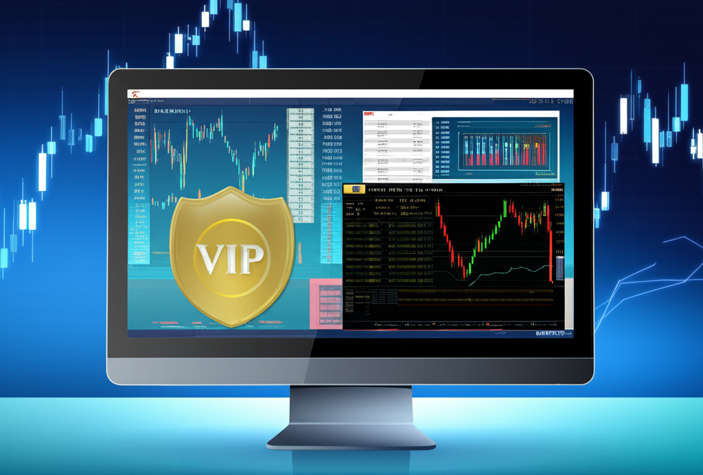 Illustration of Forex trading with VIP account benefits