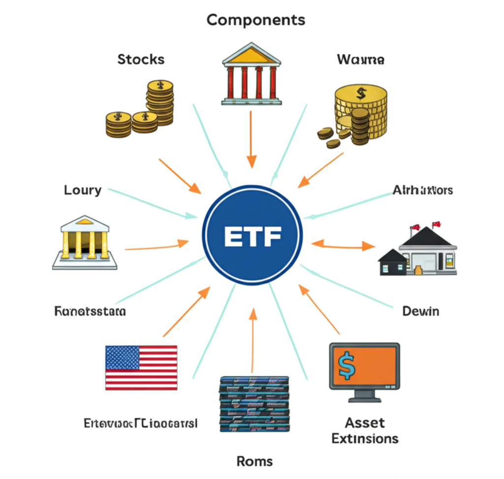 illustration showing ETF components