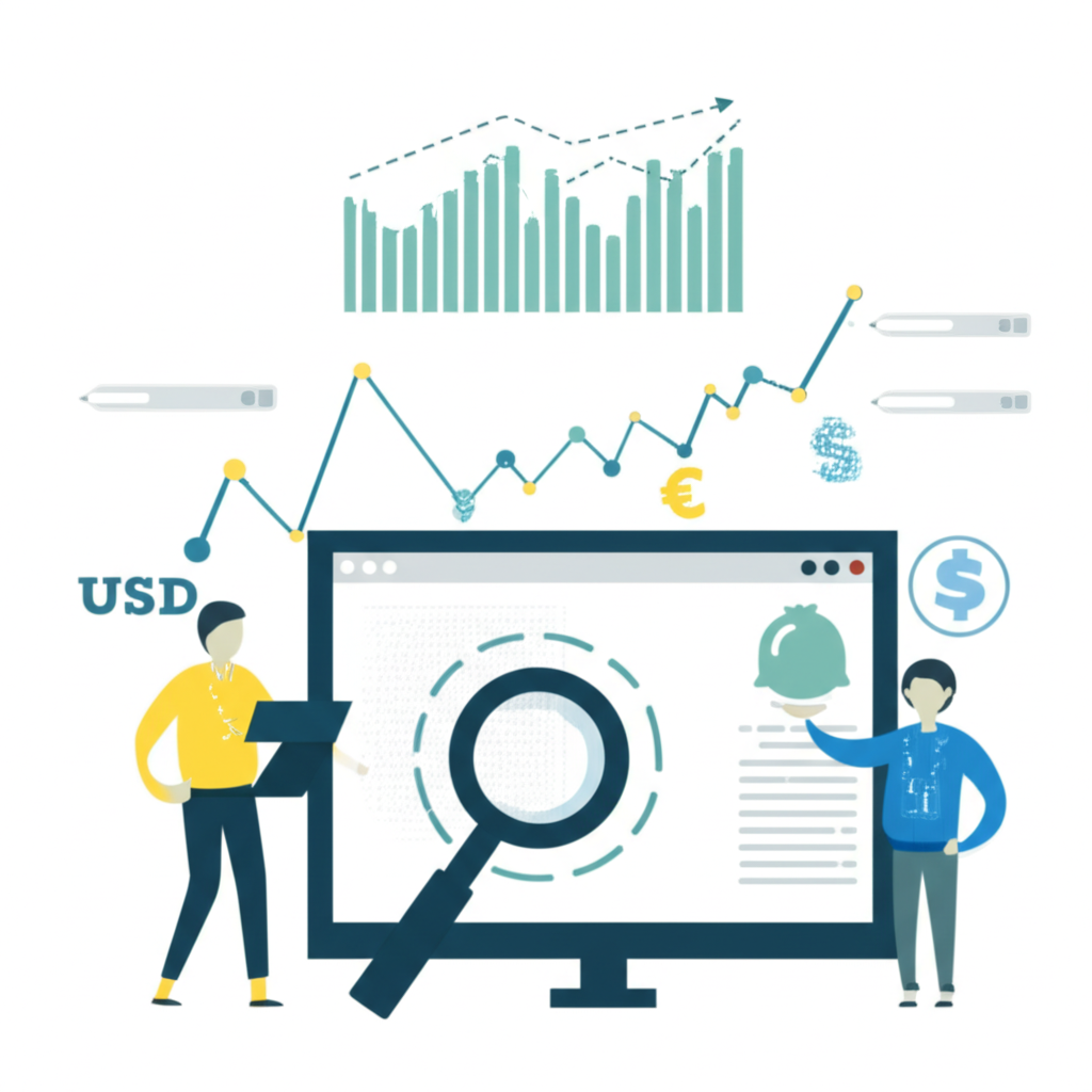 illustration of Forex trading concepts