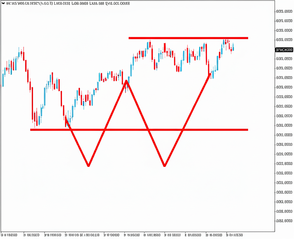 illustration of a triple bottom chart pattern