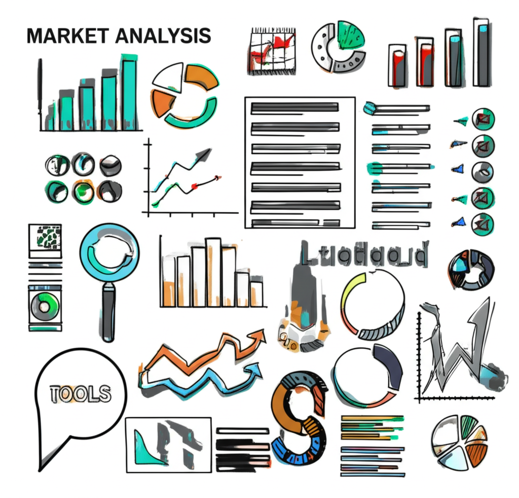 illustration of market analysis tools