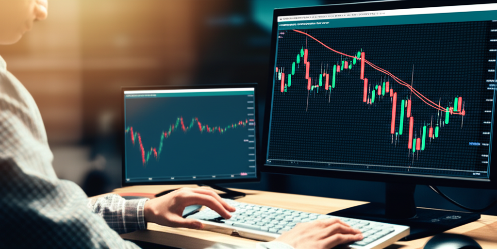 a forex trader analyzing charts with cent account