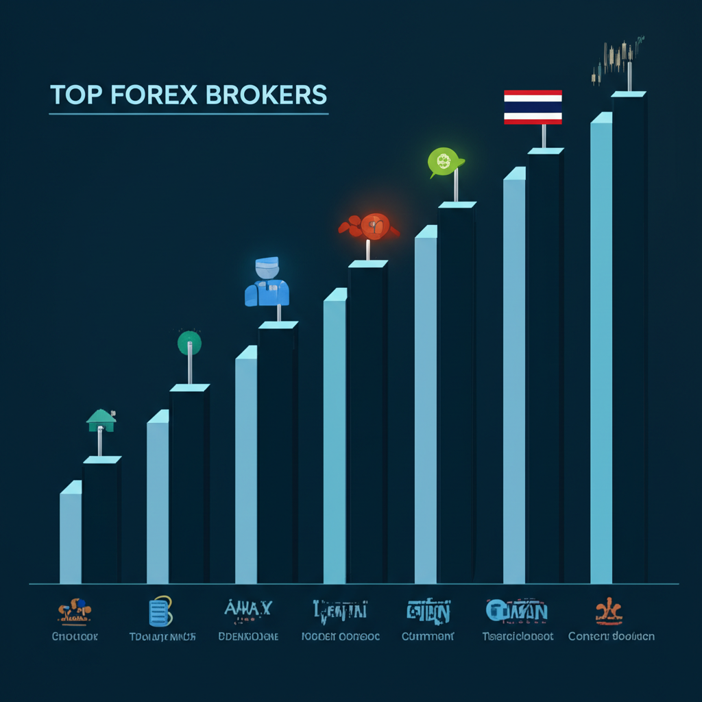 Visual representation of top Forex brokers in Thailand