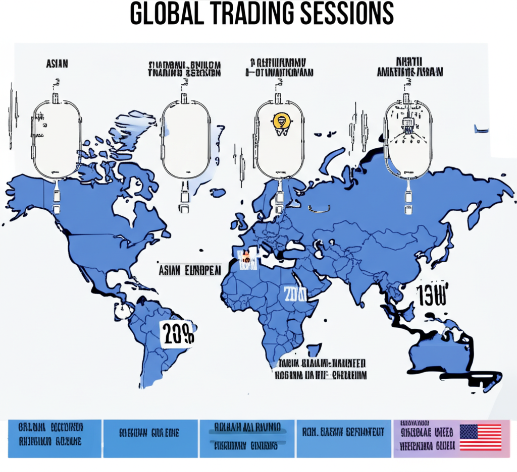illustration of trading sessions