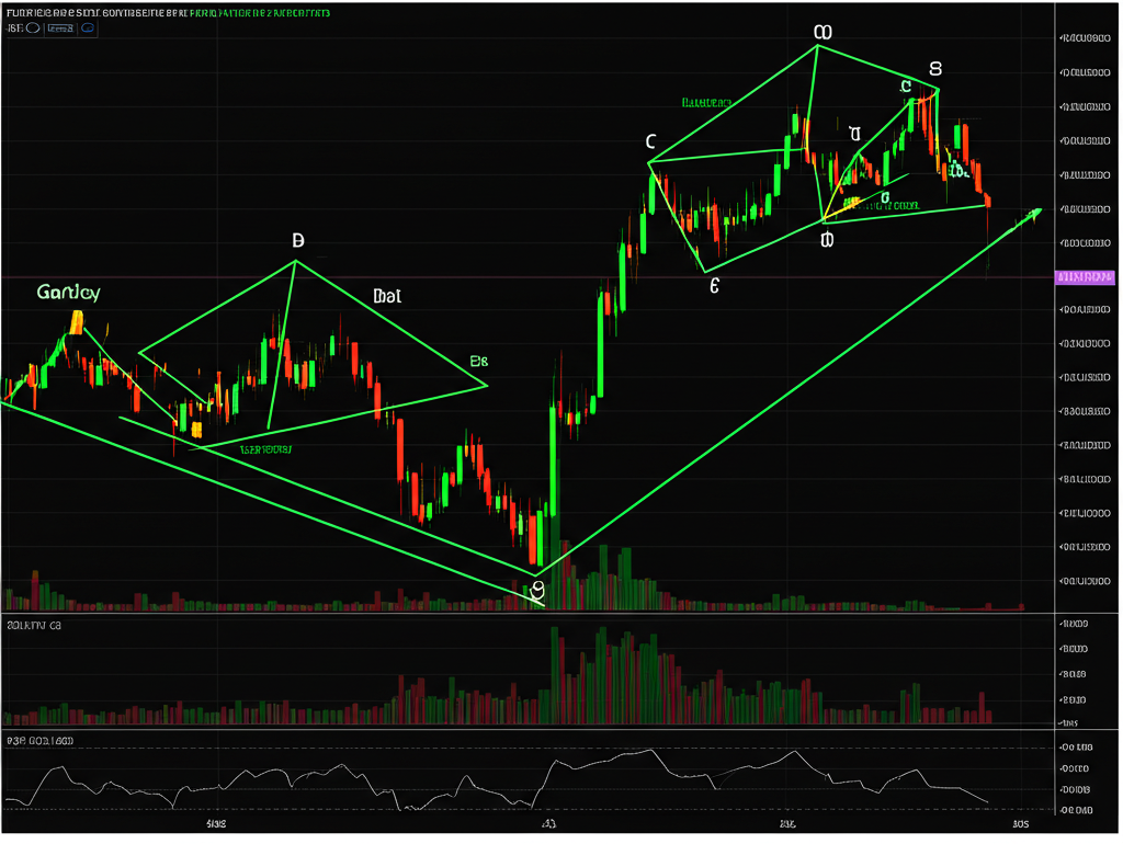 ภาพประกอบรูปแบบ Harmonic Pattern ต่าง ๆ บนกราฟ เช่น Gartley, Butterfly, Bat, Crab, Cypher และ Shark