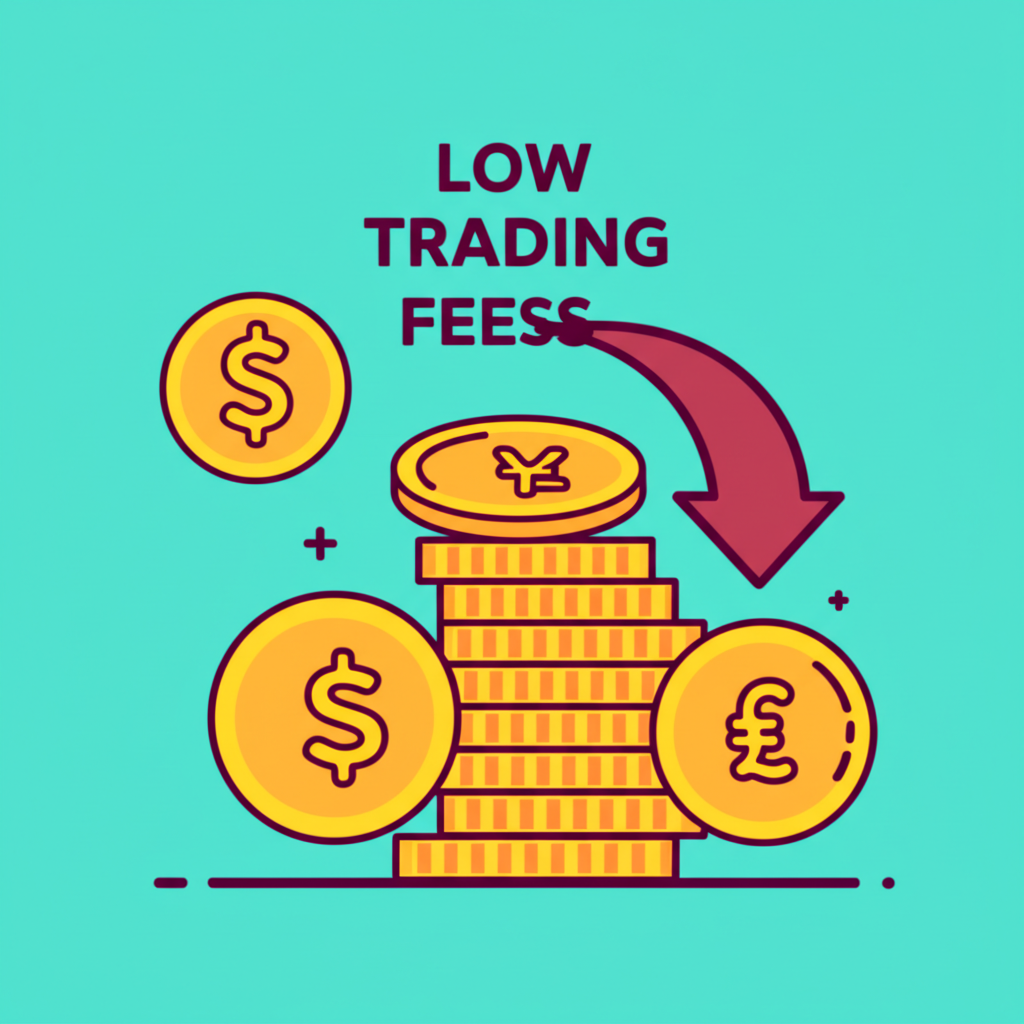 illustration showing low trading fees