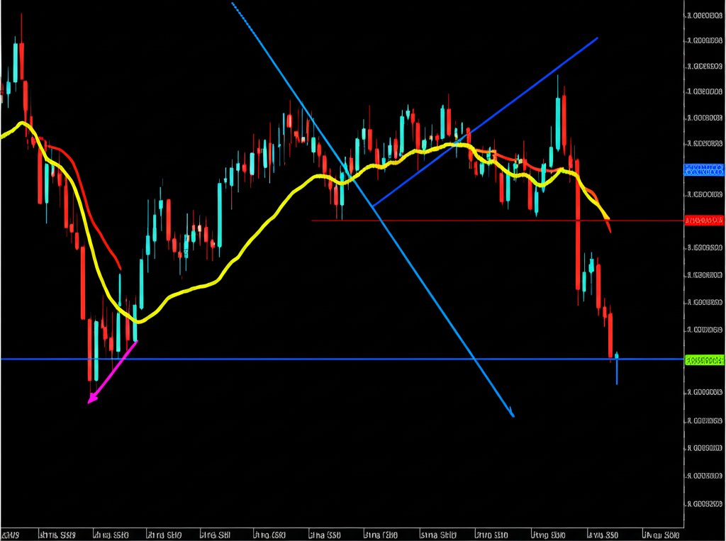 illustration of a bearish flag pattern