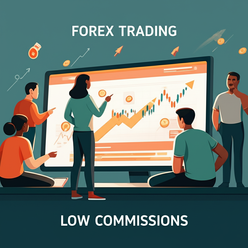 illustration of forex trading with low commissions