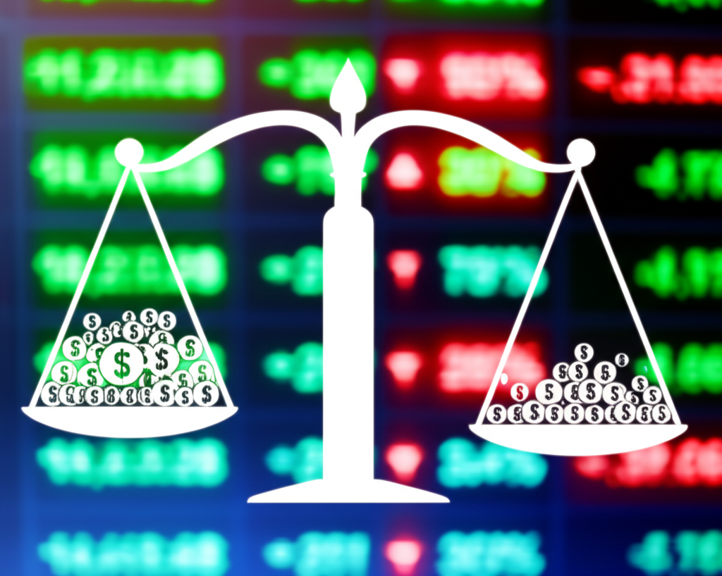 illustration showing the concept of imbalance in trading