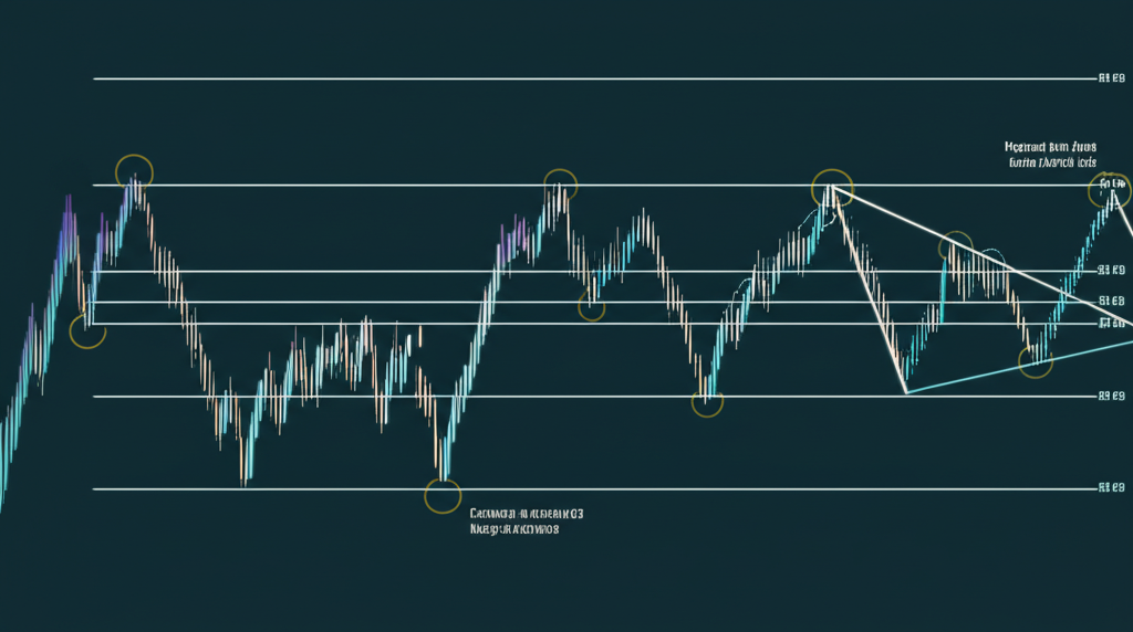 ภาพประกอบแนวคิด Harmonic Pattern กับ Fibonacci บนกราฟการวิเคราะห์ทางเทคนิค