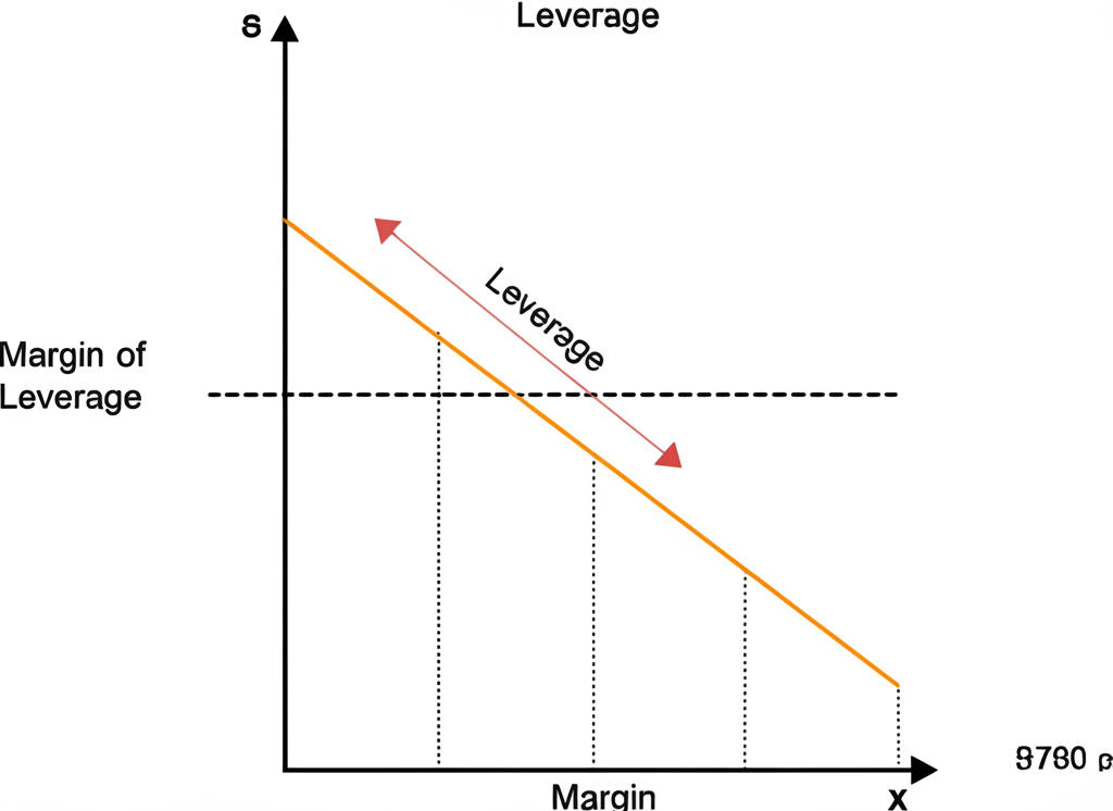 ภาพแสดงความสัมพันธ์ระหว่าง Margin และ Leverage