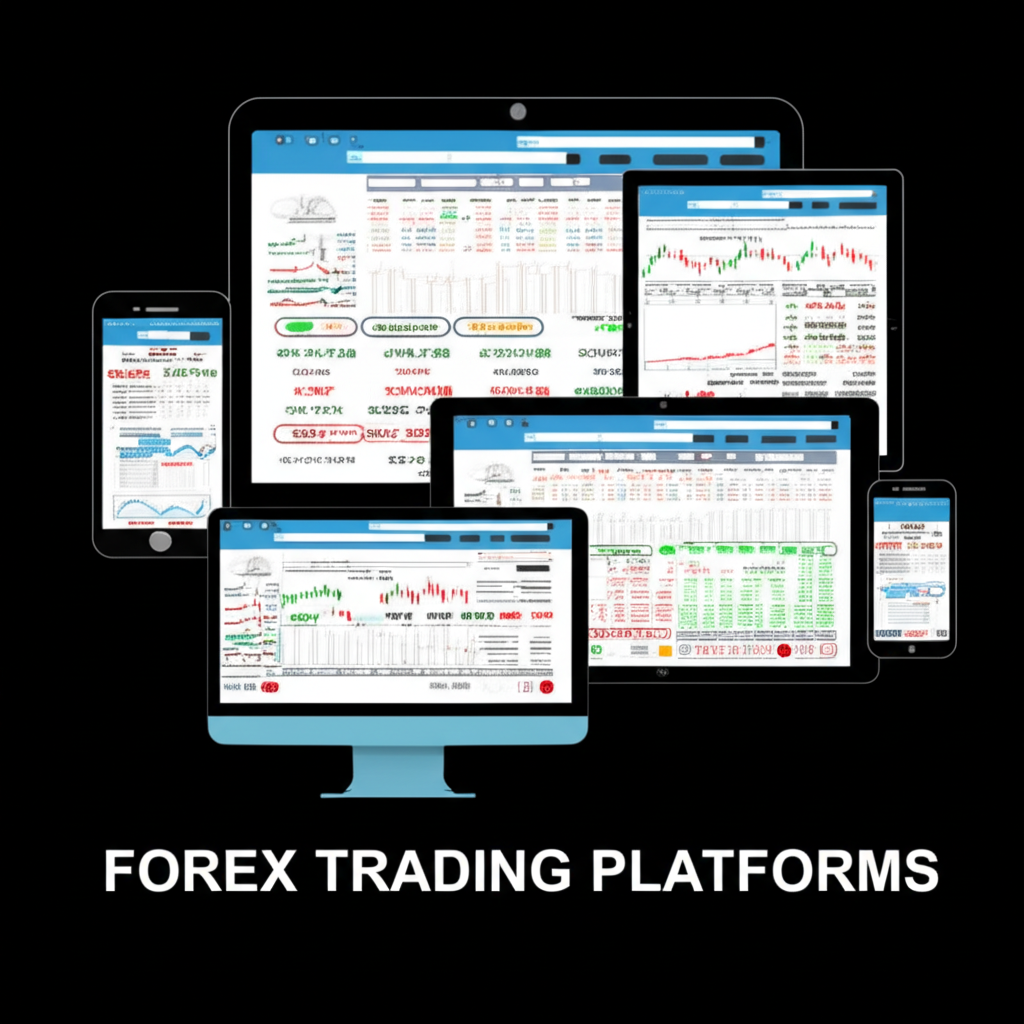 illustration of forex trading platforms