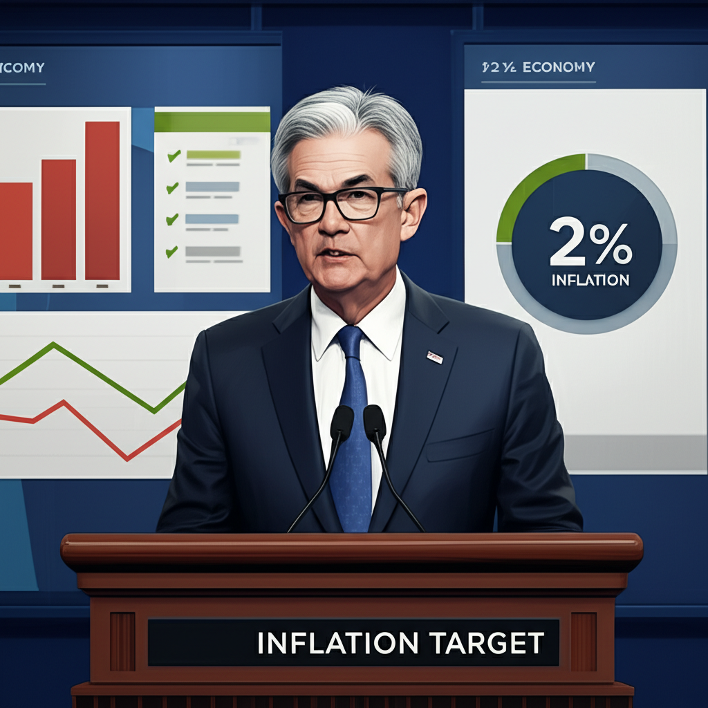 Jerome Powell speaking on inflation and economy