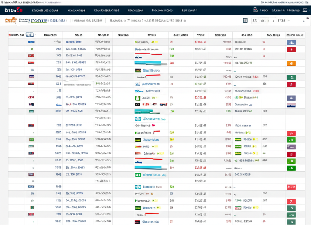Detailed view of Forex Factory News economic calendar interface with various data fields illustration