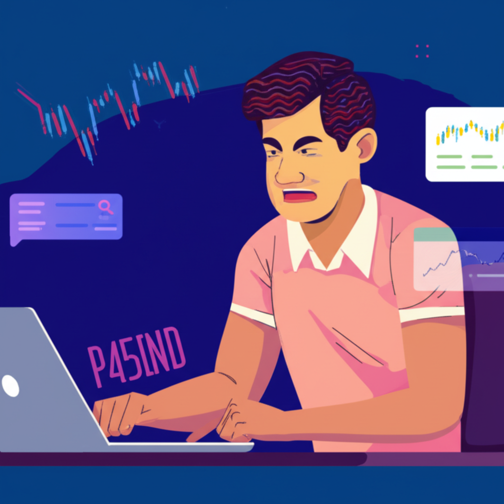 illustration of a Thai trader confidently managing finances with a laptop and fast forex withdrawals