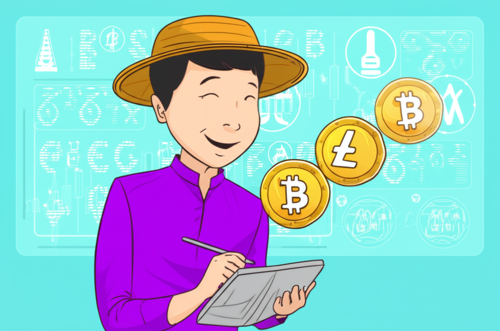 Thai trader smiling while managing forex charts with bonus coins