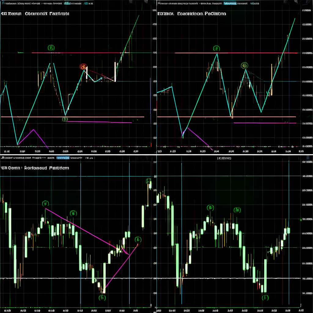 ภาพประกอบสองรูปแบบกราฟที่แตกต่างกัน แสดงการกลับตัวและการต่อเนื่องพร้อมแรงอุปสงค์และอุปทาน
