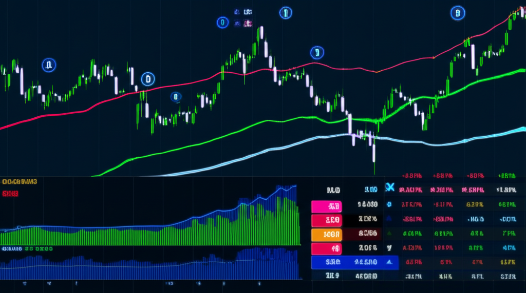 ภาพแดชบอร์ดตลาดหุ้นแสดงข้อมูลเรียลไทม์ ราคาแนวโน้ม และสัญลักษณ์ปันผลของหุ้น PK