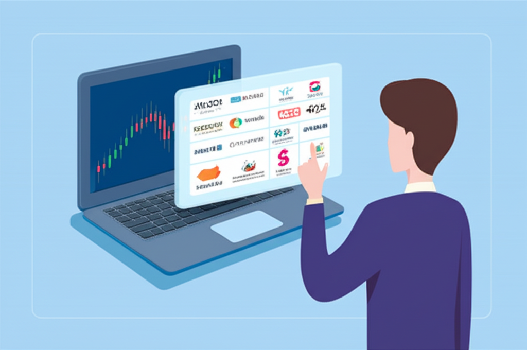 Illustration of a Thai investor choosing a reliable broker and setting up an MT4 MT5 trading platform