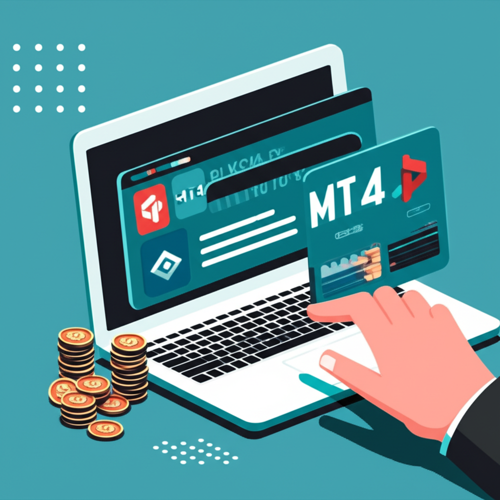 ภาพประกอบบุคคลเลือกโบรกเกอร์ Forex ที่น่าเชื่อถือบนแล็ปท็อปพร้อมแพลตฟอร์ม MT4 MT5 และการลงทุนเริ่มต้นน้อย