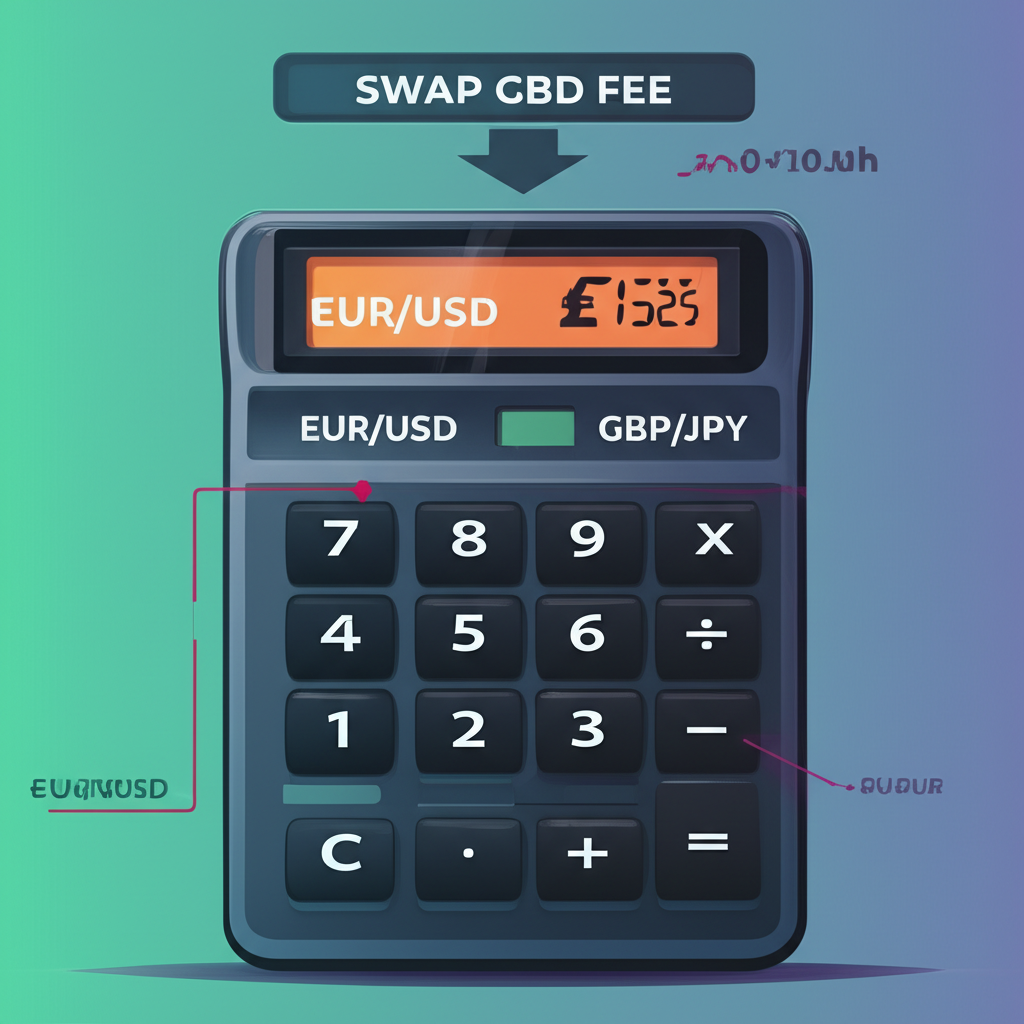 เครื่องคิดเลขแสดงคู่สกุลเงินและอัตราดอกเบี้ยสำหรับคำนวณค่า swap