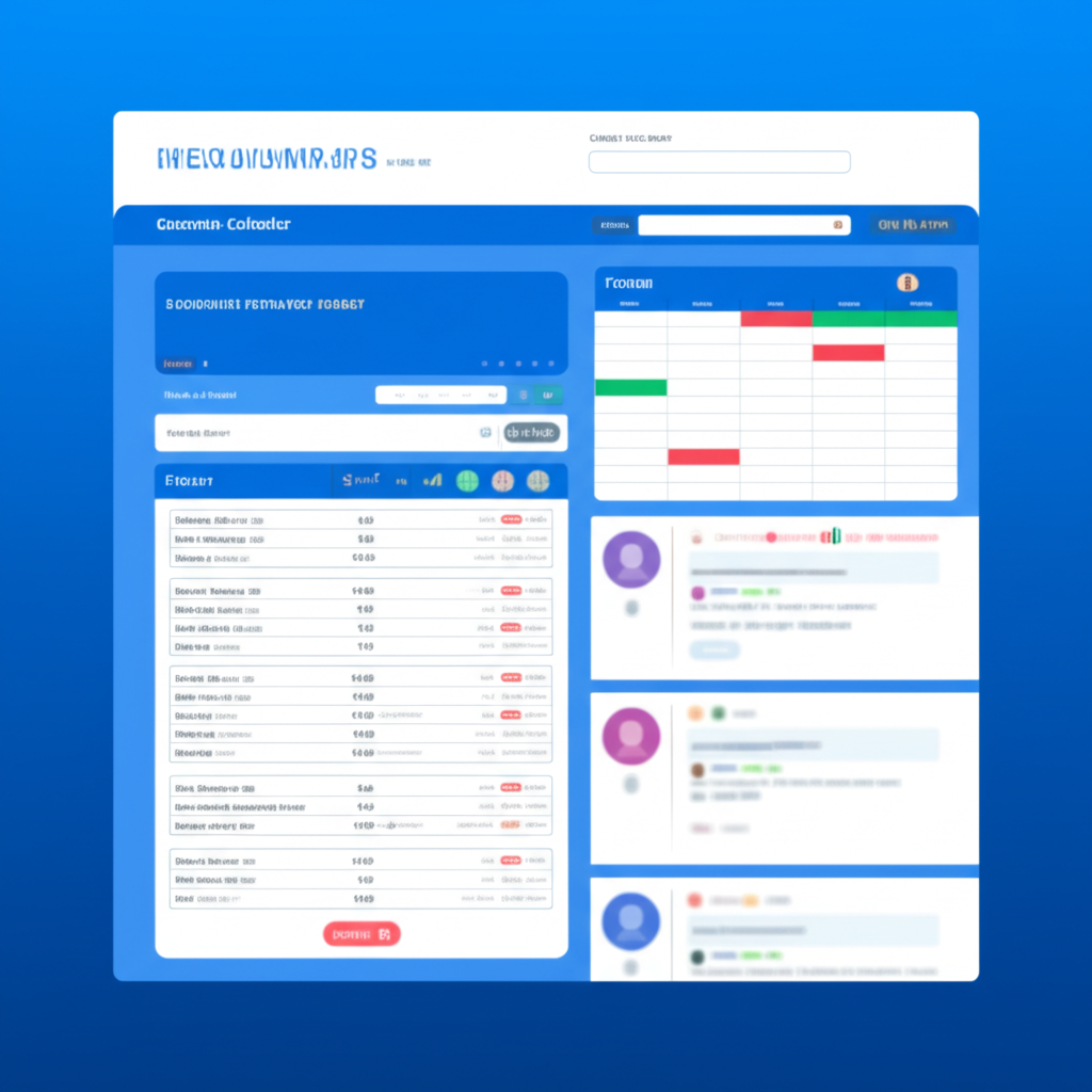 illustration a digital platform showing economic calendar news and forum