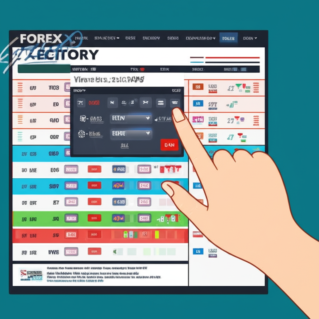 ภาพประกอบบุคคลนำทางปฏิทินเศรษฐกิจ Forex Factory คัดกรองเหตุการณ์ข่าวตามเวลา สกุลเงิน และระดับผลกระทบบนหน้าจอ