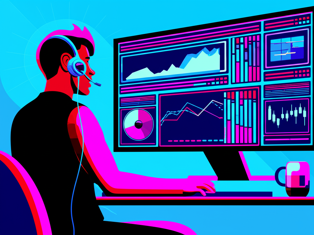 illustration of a trader making informed decisions using accurate and timely market data