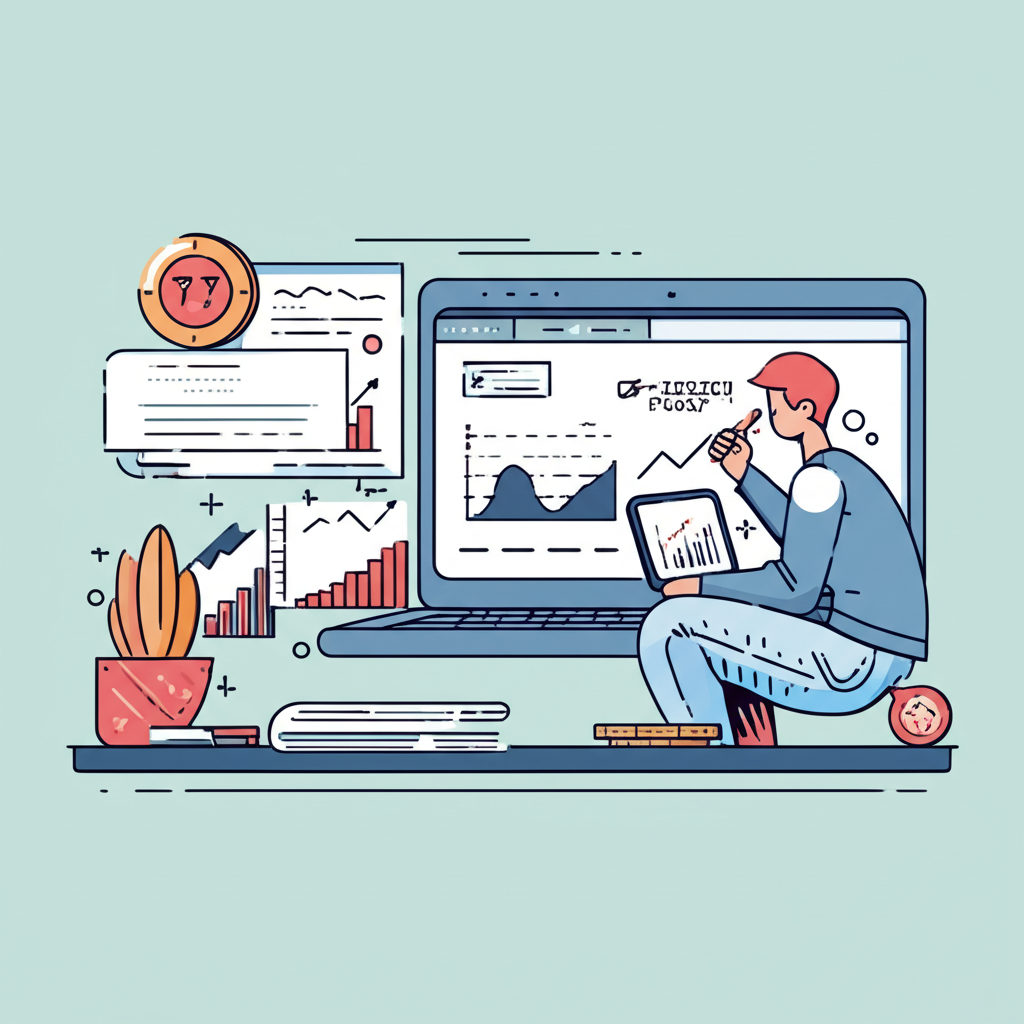 illustration a Thai person trading forex on a laptop with charts and graphs in the background a safe reliable broker for 2025