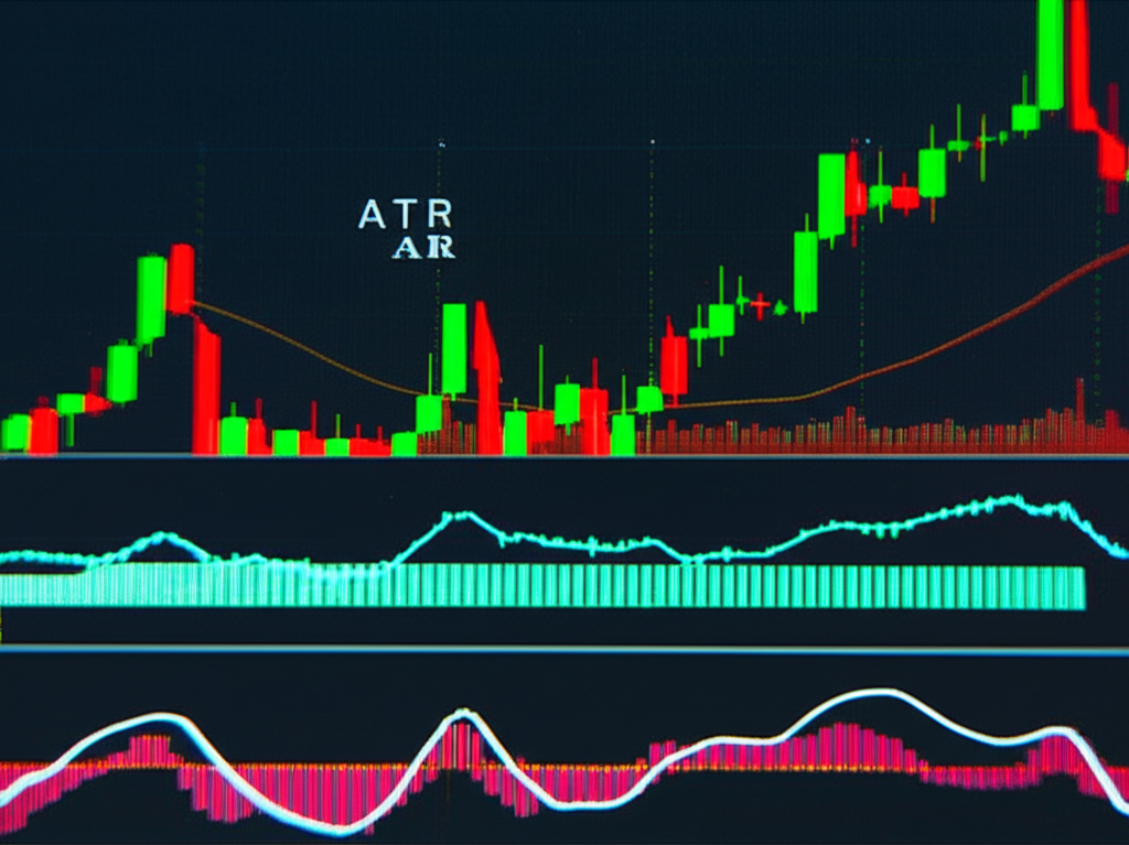 Market volatility gauge with ATR indicator emphasizing measurement not direction