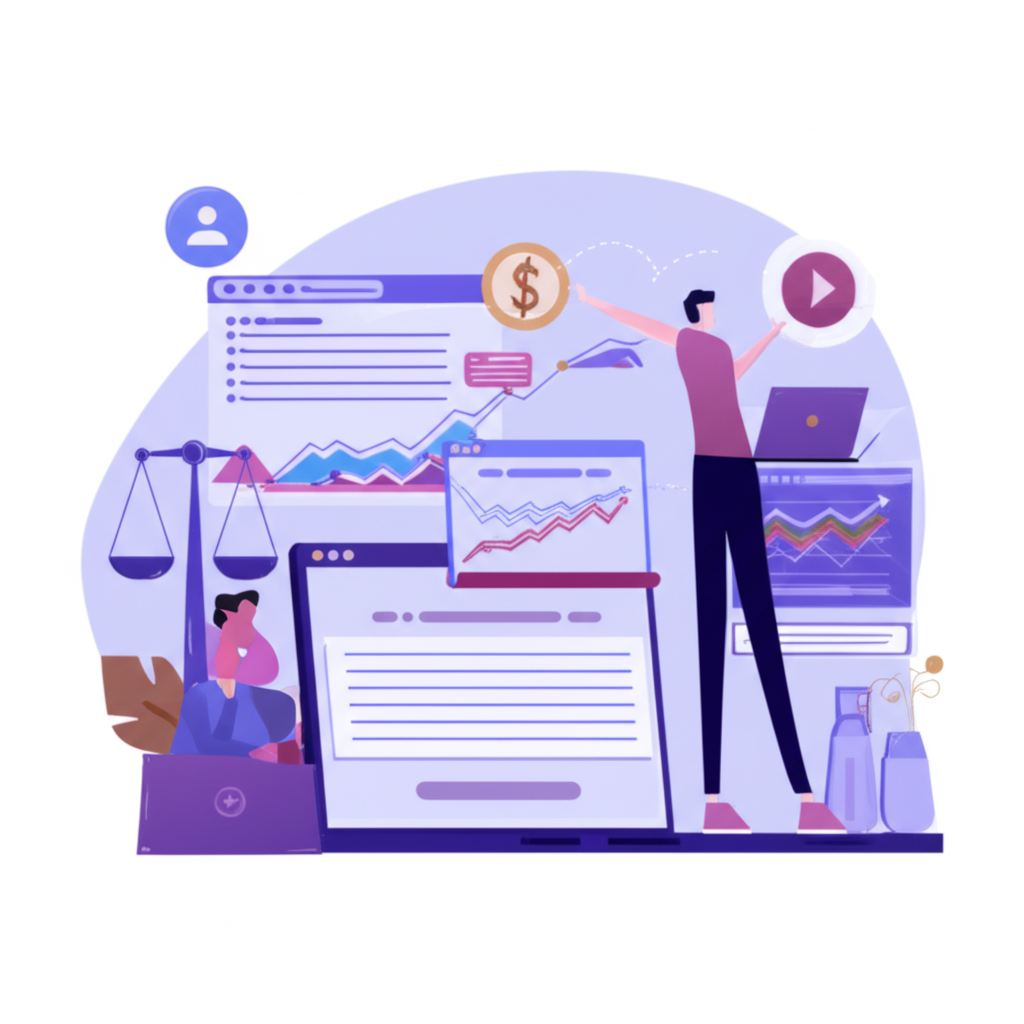 ภาพคนเทรดฟอเร็กซ์บนแล็ปท็อปพร้อมกราฟแสดงโอกาสกำไรและการใช้เลเวอเรจ