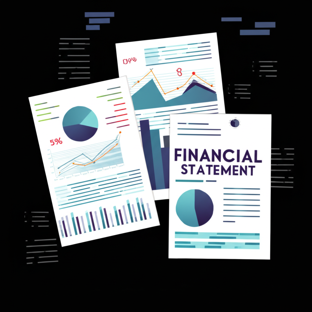 ภาพงบการเงินพร้อมกราฟและอัตราส่วนสำคัญที่แสดงสุขภาพทางการเงินของบริษัท Patkol