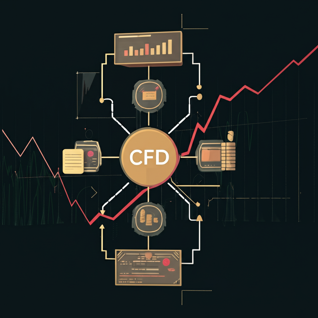 ภาพประกอบ CFD ในฐานะเครื่องมือการเงินที่ซับซ้อน ใช้สำหรับเก็งกำไรโดยไม่ต้องเป็นเจ้าของสินทรัพย์