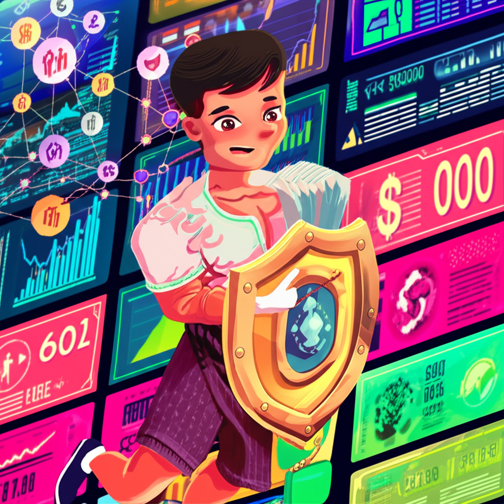 Thai trader navigating Forex market with security shield and profit charts