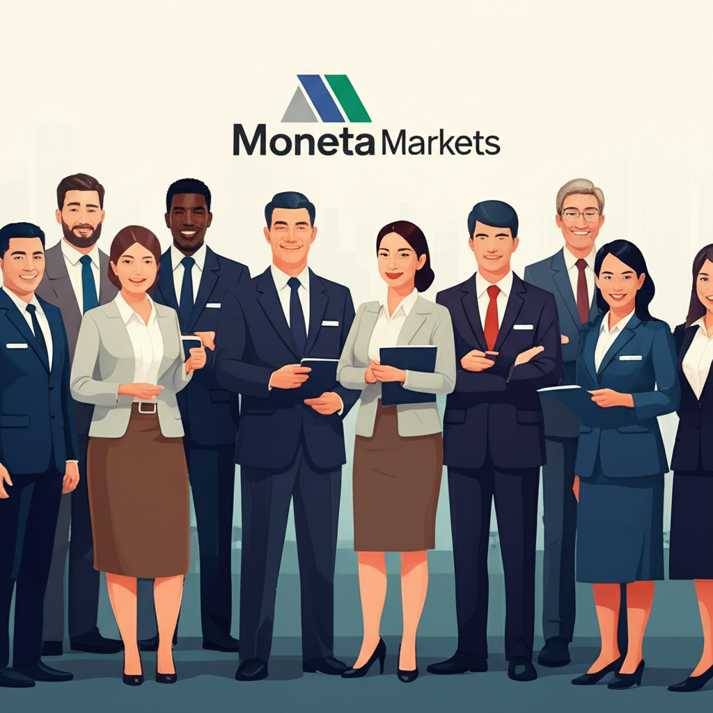 A diverse group of Thai traders both new and experienced confidently choosing a top-ranked forex broker like Moneta Markets illustration