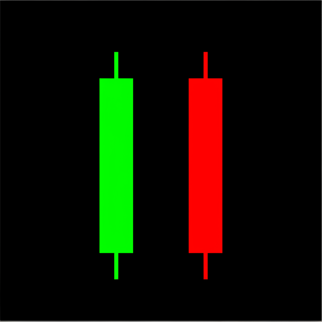 illustration of two candlesticks the second fully engulfing the first showing rapid market force shift